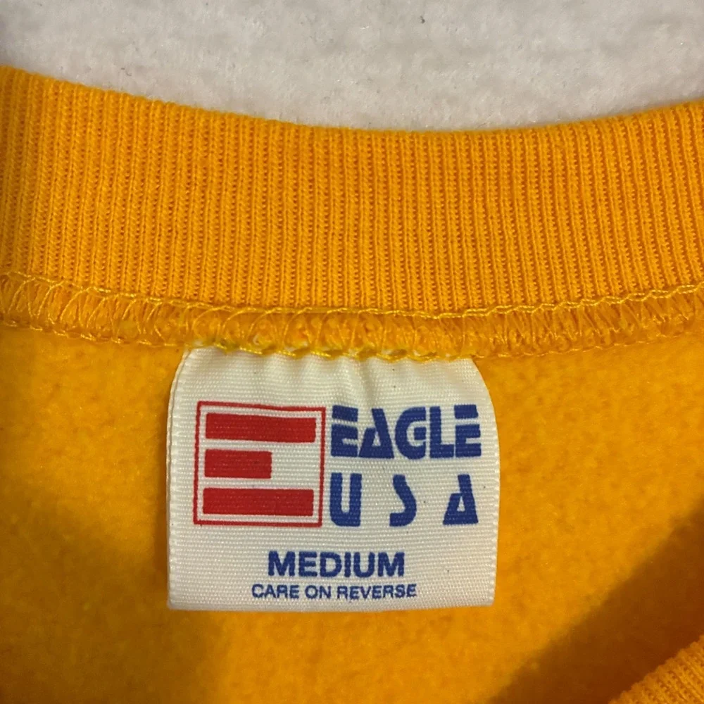 Vtg 90s USA Made Jackson Polar Bear Sweatshirt M Crewneck Pullover Sweater Eagle